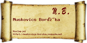 Muskovics Boróka névjegykártya
